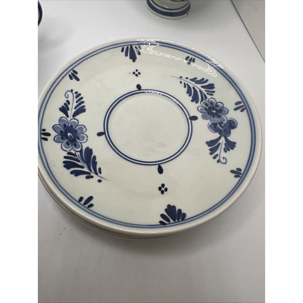 Vintage Hand Painted Delfts Blauw Blue Holland Tea Cup and Saucer Set 3 - Picture 5 of 10